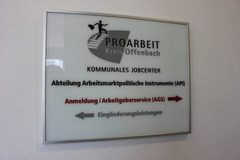 Türschild Proarbeit Kreis Offenbach