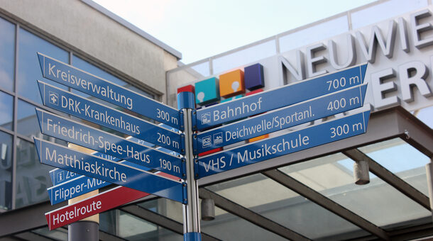 Wegweiser in Neuwied
