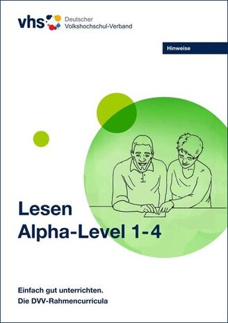 Cover des Hinweisheftes Lesen Alpha-Level 1-4