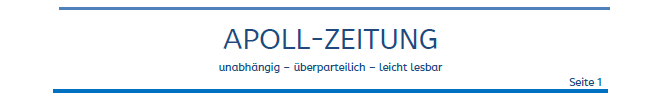 Beispielseite APOLL-Zeitung